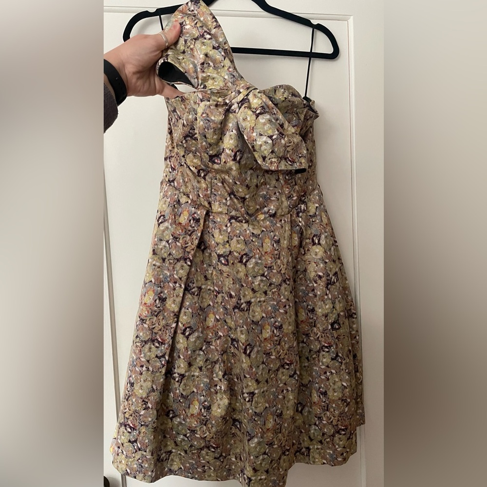 Kate Young Strapless Diamond Dress with Bow and Pockets